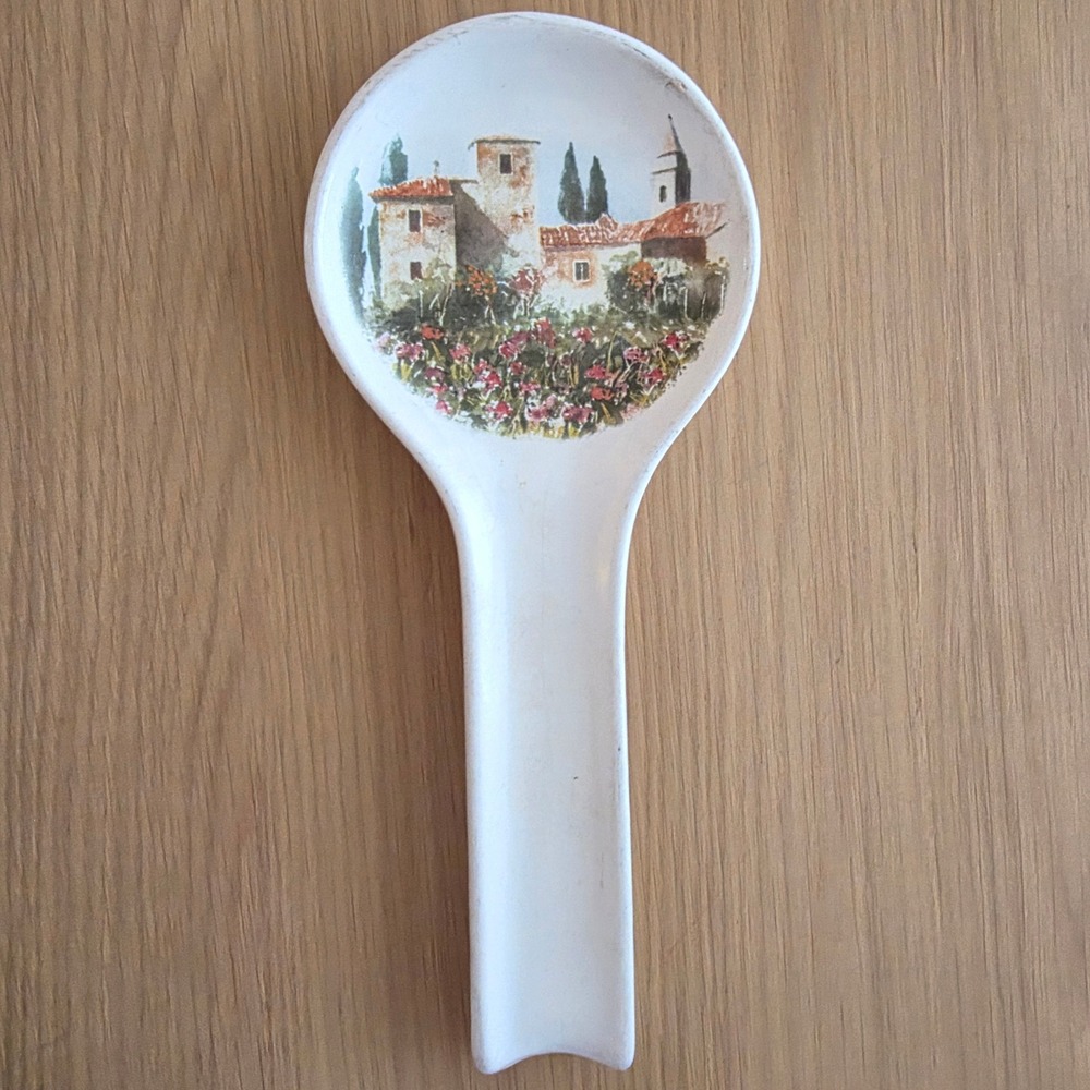 Ceramica Cuore Italian Villa Ceramic Spoon Rest Made in Italy Dishwasher Safe